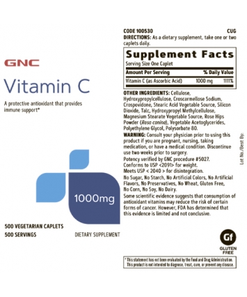 GNC Vitamin C 1000 (500 caps) GNC Vitamin C 1000 (500 caps)