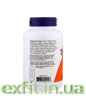 NOW Lecithin 1200 mg (100 капсул)