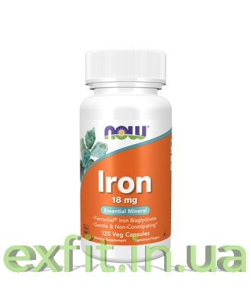 NOW Iron 18 mg (120 капсул)
