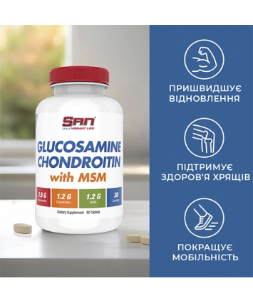 SAN Glucosamine Chondroitin with MSM (90 tabs) SAN Glucosamine Chondroitin with MSM (90 tabs)