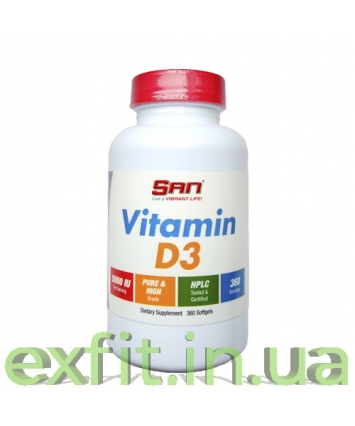 SAN Vitamin D3 (5000 IU) 360 капсул